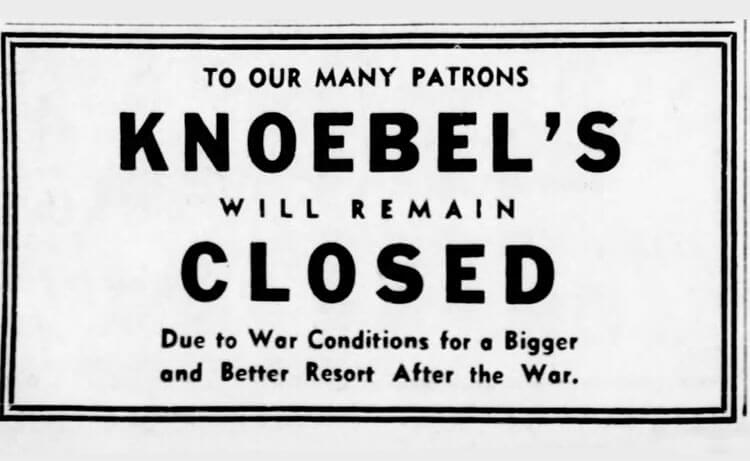 1943 - Park Closed for WWII