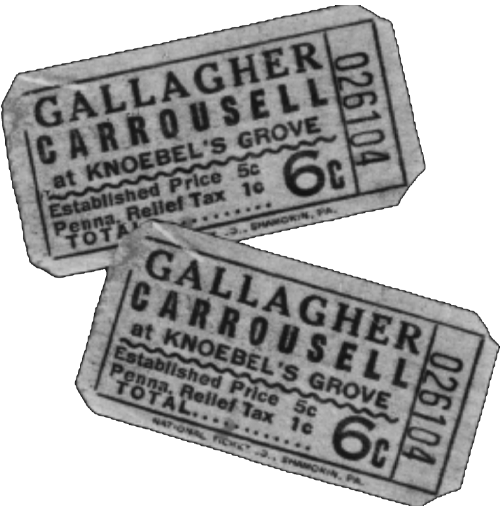 Gallagher Carousel 6 cent Ticket