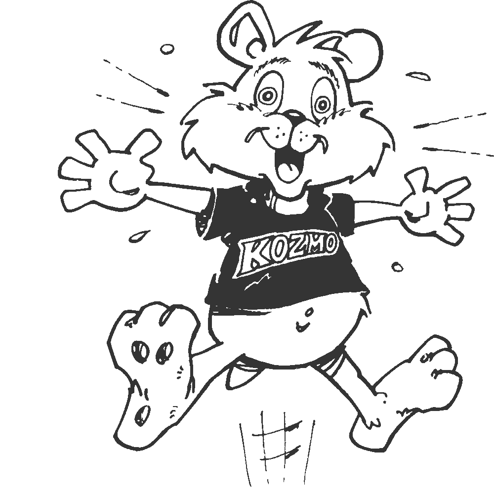 Sketch of Knoebels Mascot Kozmo
